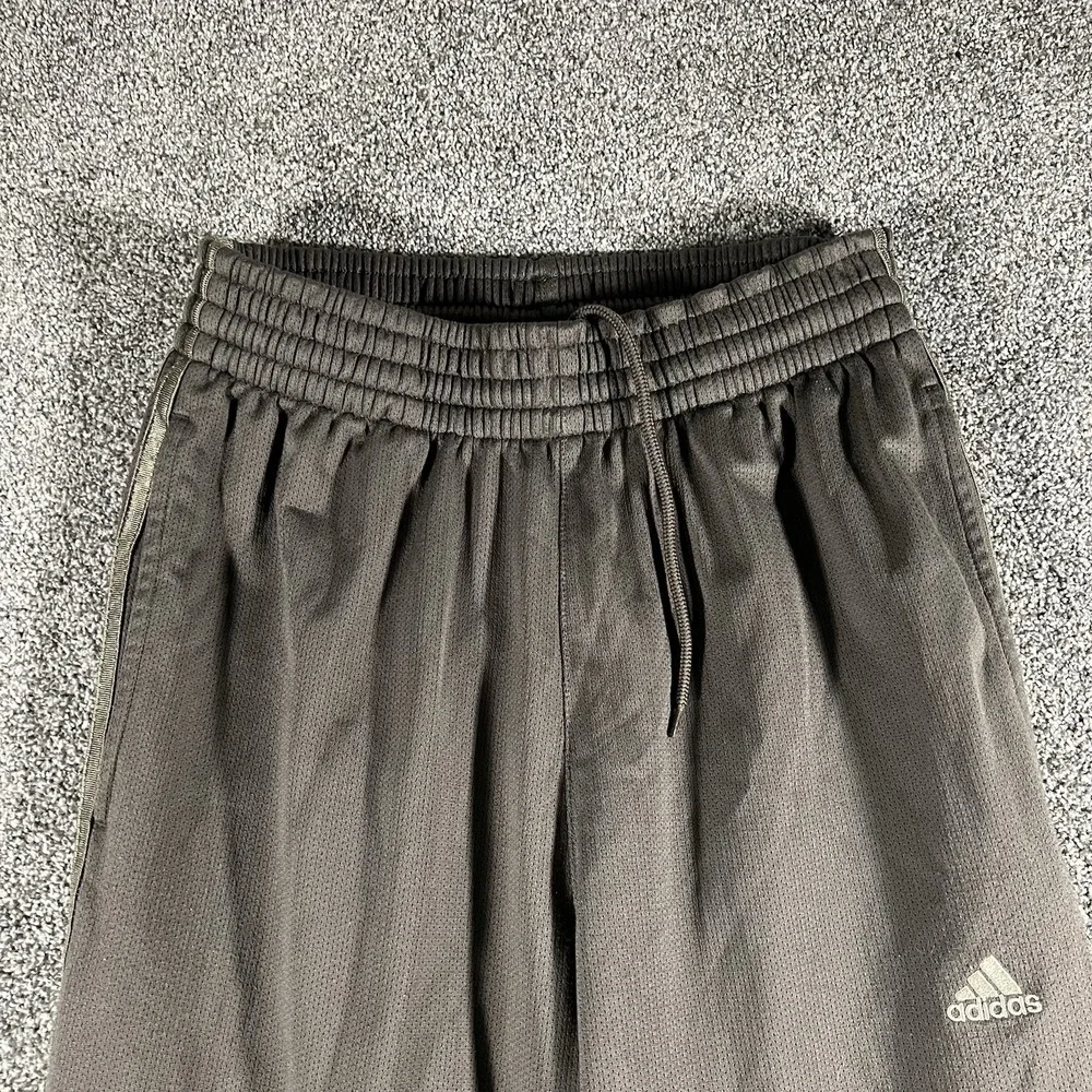 Adidas Men's Three Stripe Track Pants Gray Athletic Jogger Sweatpants Size S